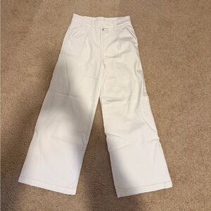 American Eagle White Wide-Leg trousers
